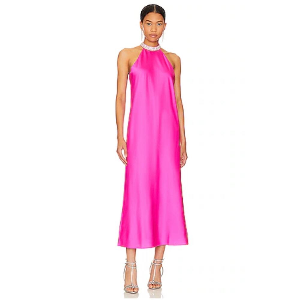 Generation Love Josie Halter Dress in Hot Pink size Small